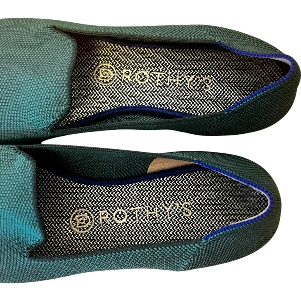 Rothy's Almond Loafer, Size 8, Teal Green/Blue Sage - Picture 9 of 11